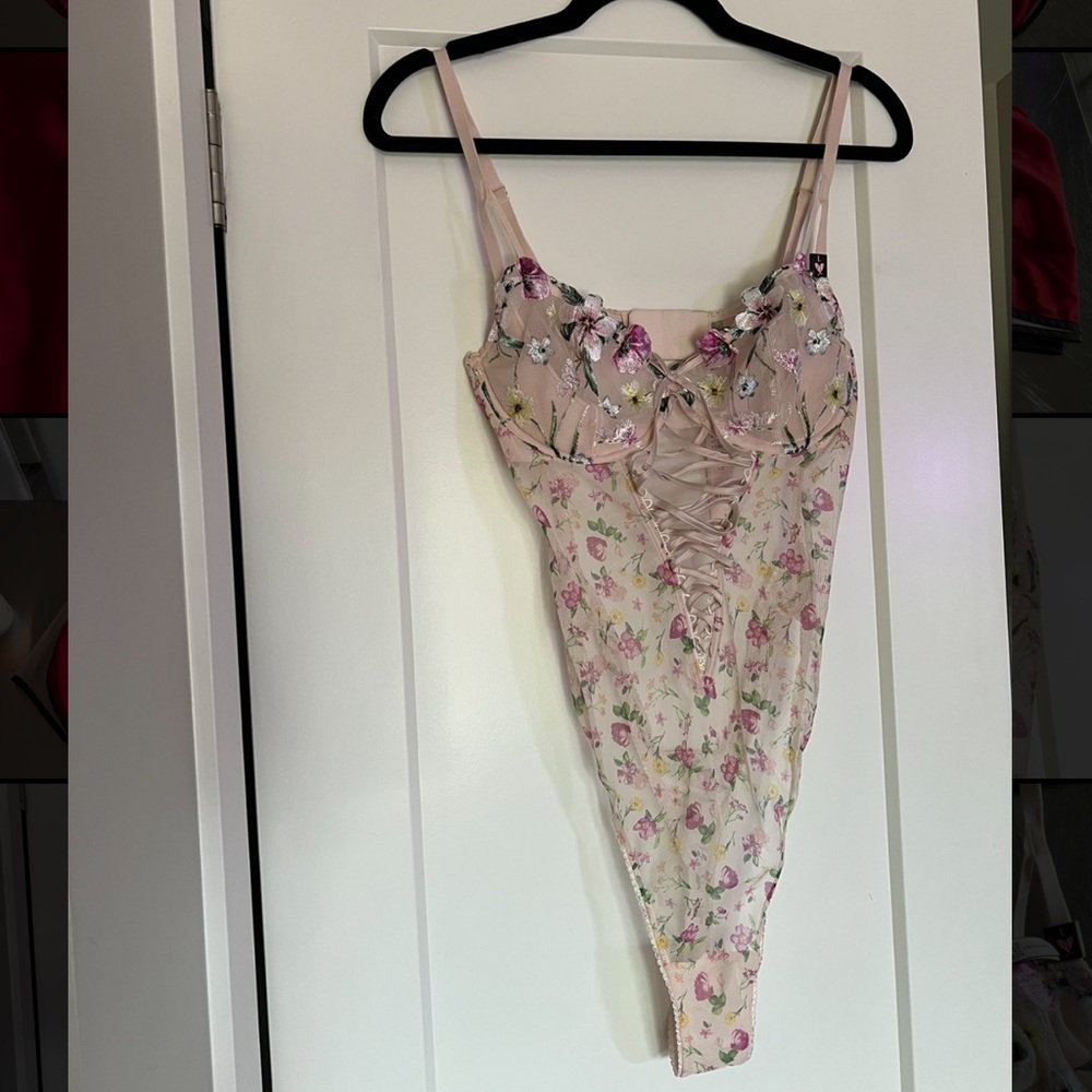 Victoria's Secret Floral Lingerie One Piece BRAND NEW/Never worn